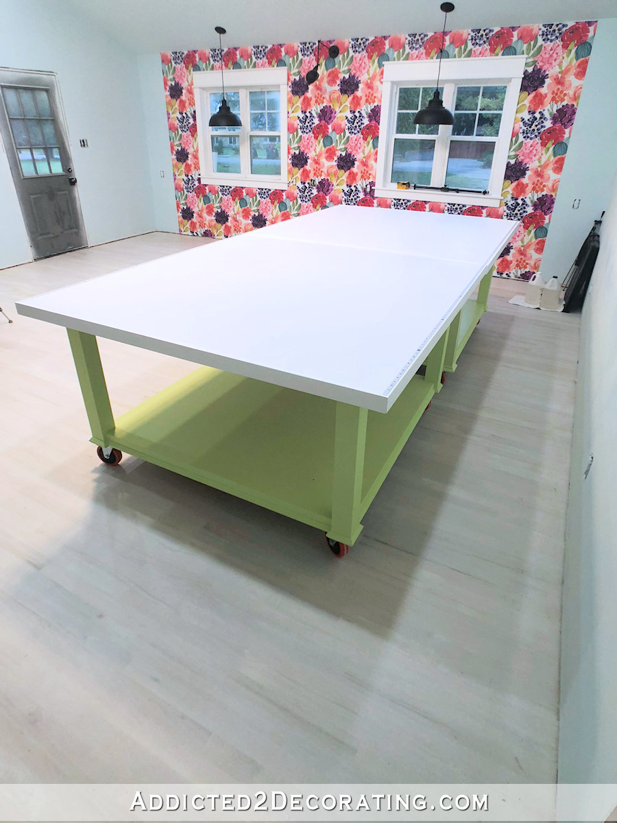 grande table artisanale pour atelier de bricolage - deux tables pouvant être assemblées pour former une seule table - 1